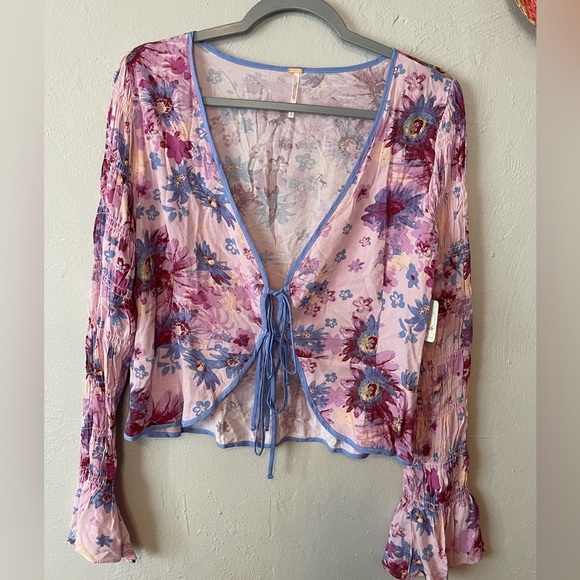 Free People Venice Printed Top , Rose Combo - Picture 6 of 11